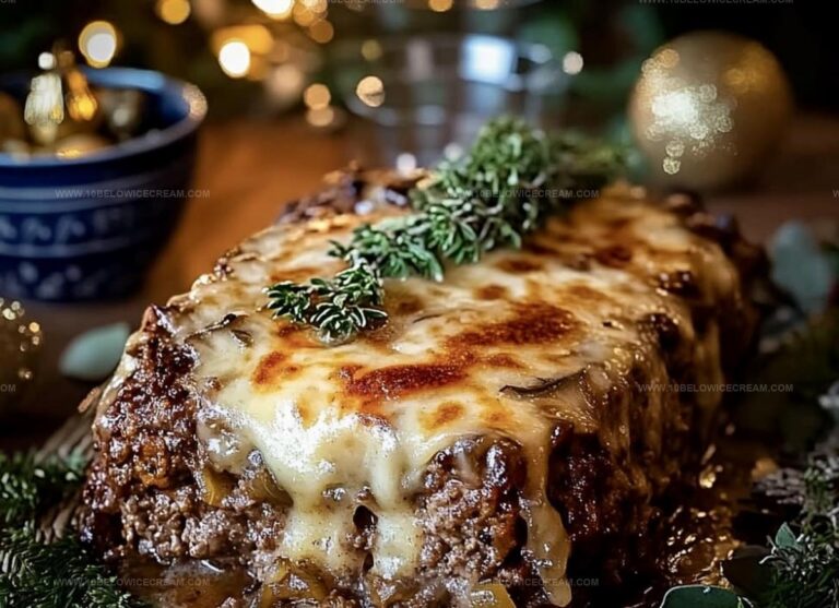 Melty Crockpot French Onion Meatloaf With Melted Swiss Cheese Recipe