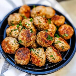 Air Fryer Ground Turkey Meatballs Recipe