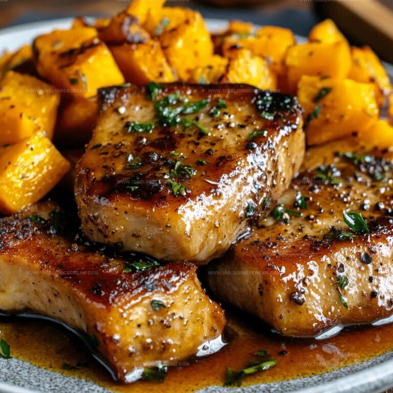 Maple Glazed Pork Chops With Roasted Butternut Squash Recipe