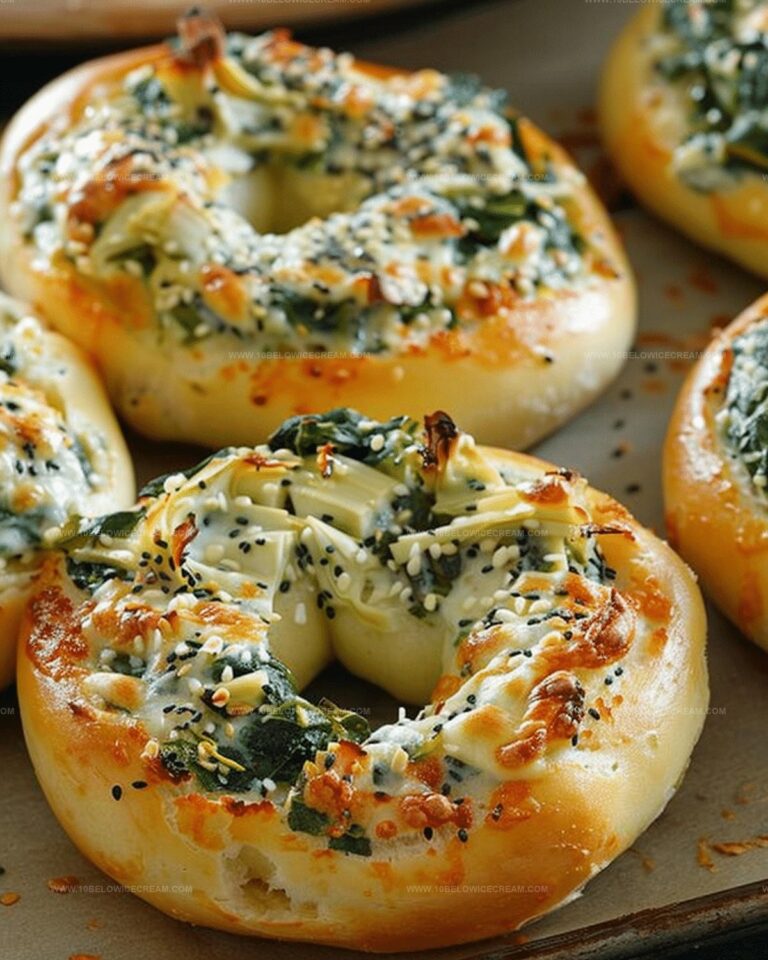 Spinach Artichoke Bagel Melts Recipe