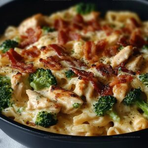 Cheesy Bacon Chicken Pasta With Broccoli Recipe