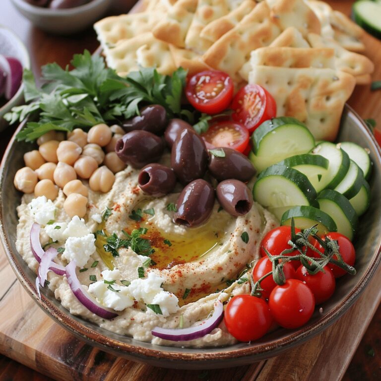 Greek Style Loaded Hummus Recipe