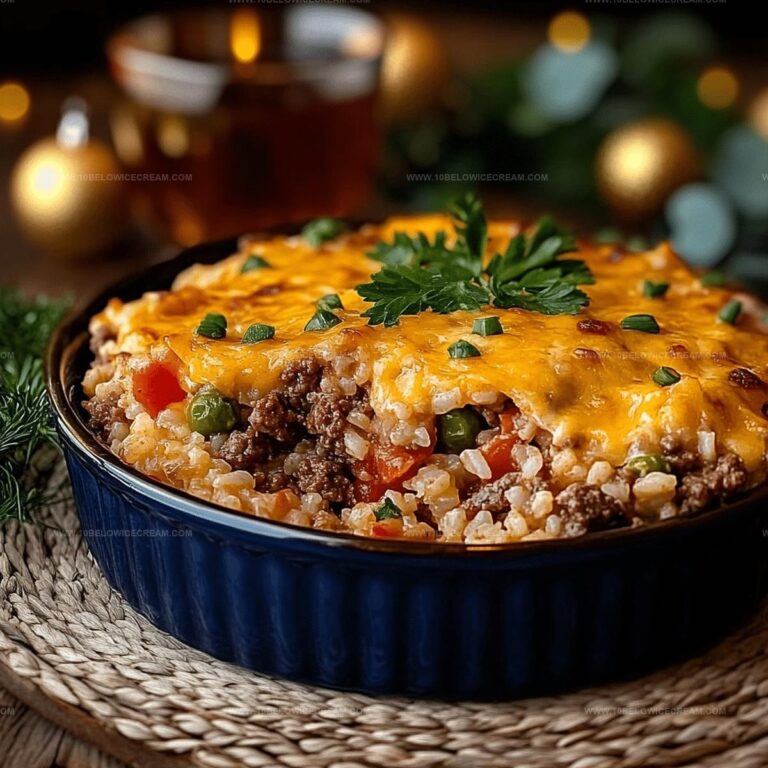 Cheesy Ranch Ground Beef And Rice Casserole Recipe