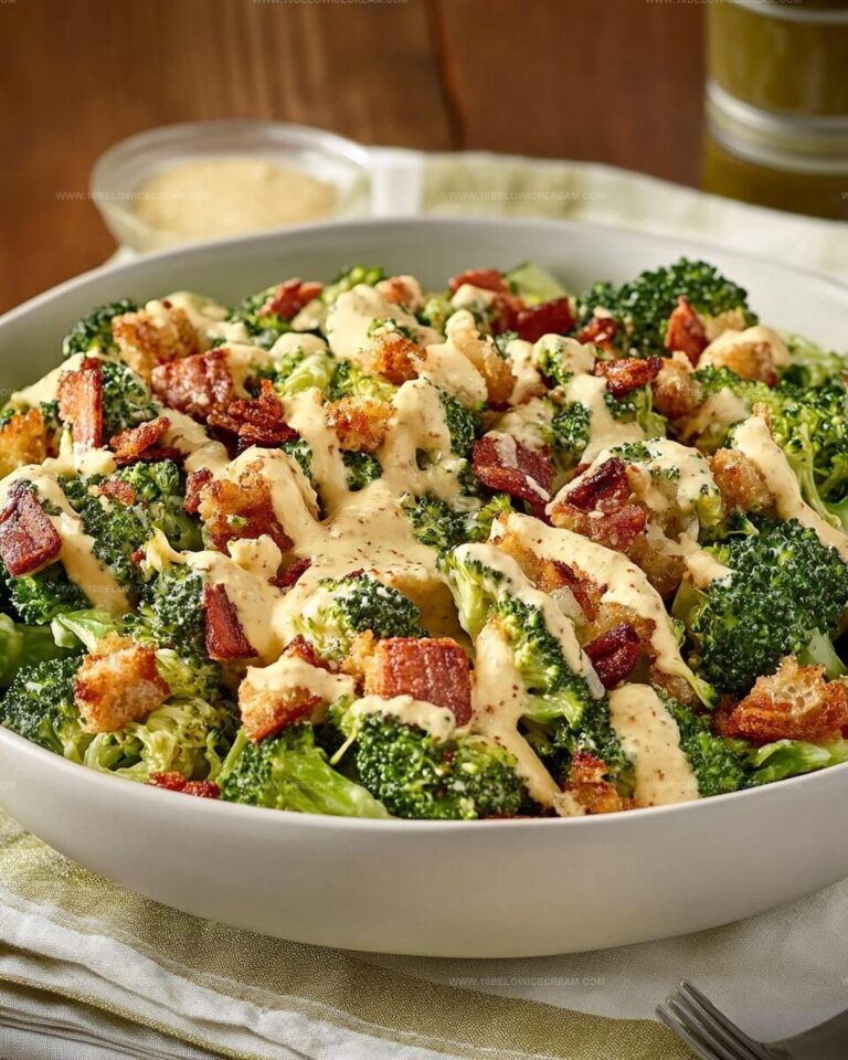 Crispy Broccoli Caesar Salad with Parmesan Crunch Recipe