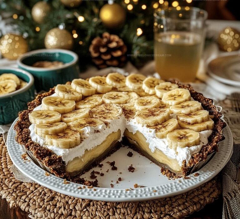 No Bake Banana Split Pie Recipe