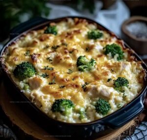 Broccoli Rice Chicken And Cheese Casserole Recipe