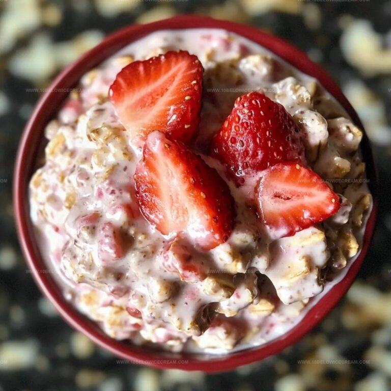 Strawberries and Cream Overnight Oats Recipe