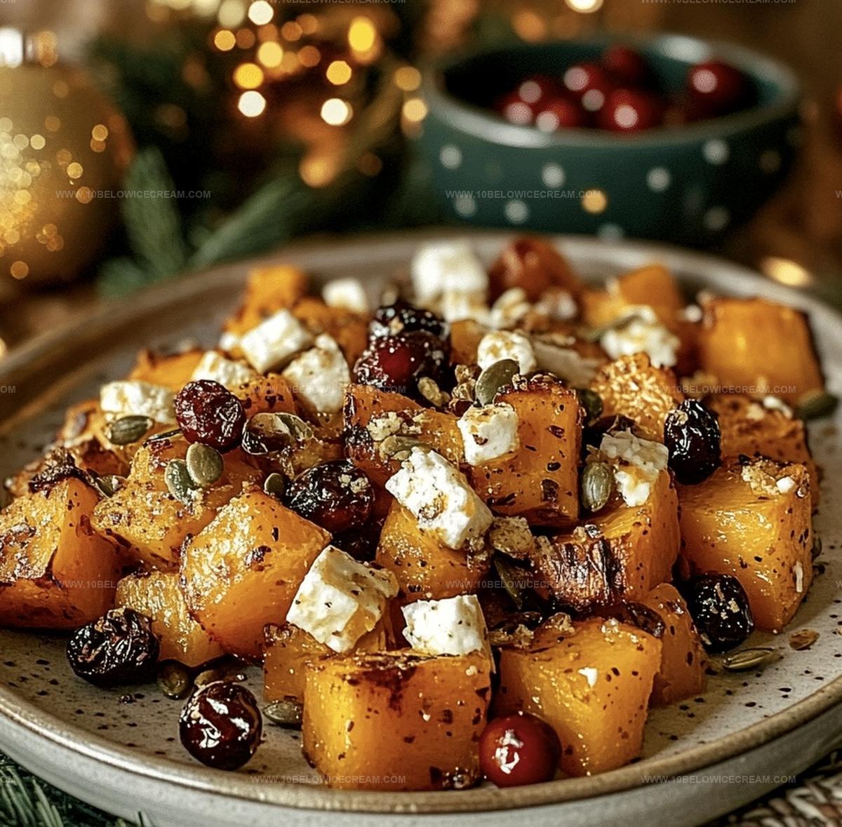 Crispy Honey-Roasted Butternut With Cranberries, Feta & Pumpkin Seeds Recipe