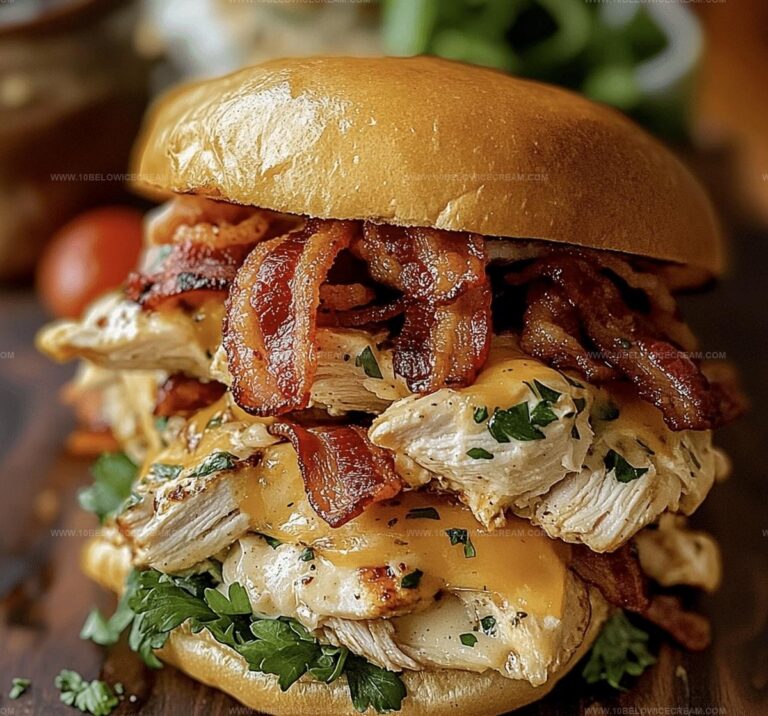 Slow Cooker Chicken Bacon Ranch Sandwiches Recipe