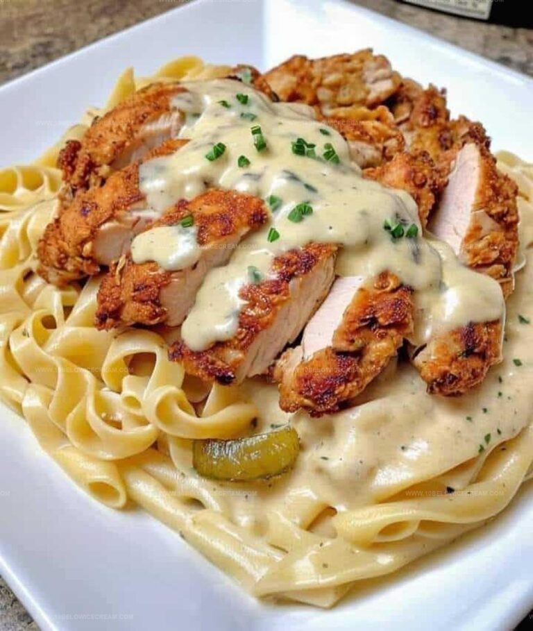 Crispy Chicken With Creamy Pasta Recipe