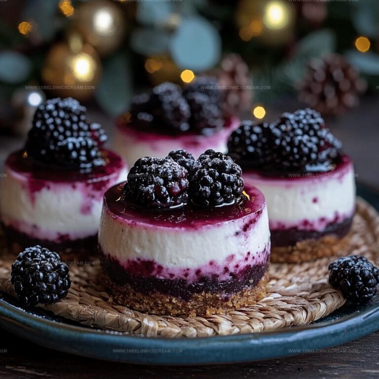 No Bake Mini Blackberry Cheesecakes Recipe