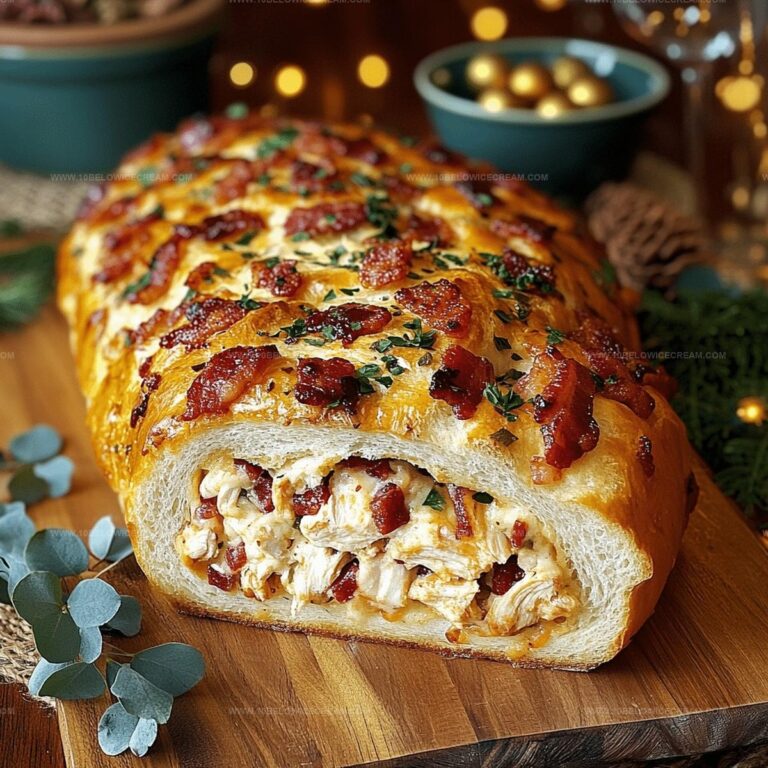 Chicken Bacon Ranch Stuffed Bread Savory Stuffed Italian Bread With Chicken, Bacon, And Ranch Recipe