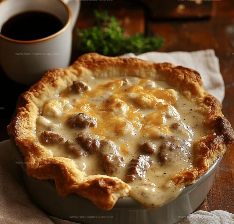 Easy Sausage Gravy And Biscuit Pie Recipe