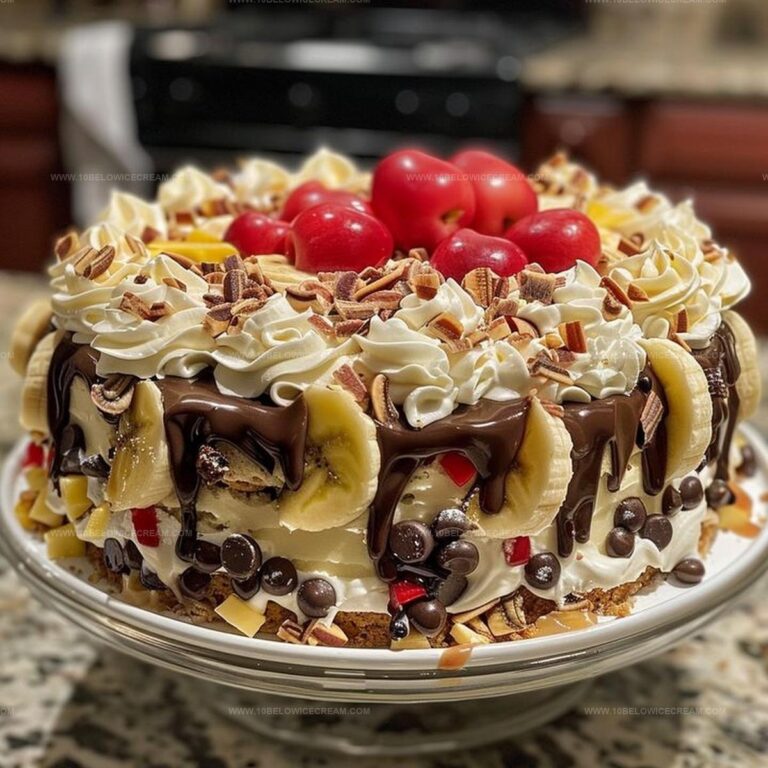 No-Bake Banana Split Cake Recipe