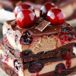 Chocolate Cherry Cheesecake Bars Recipe