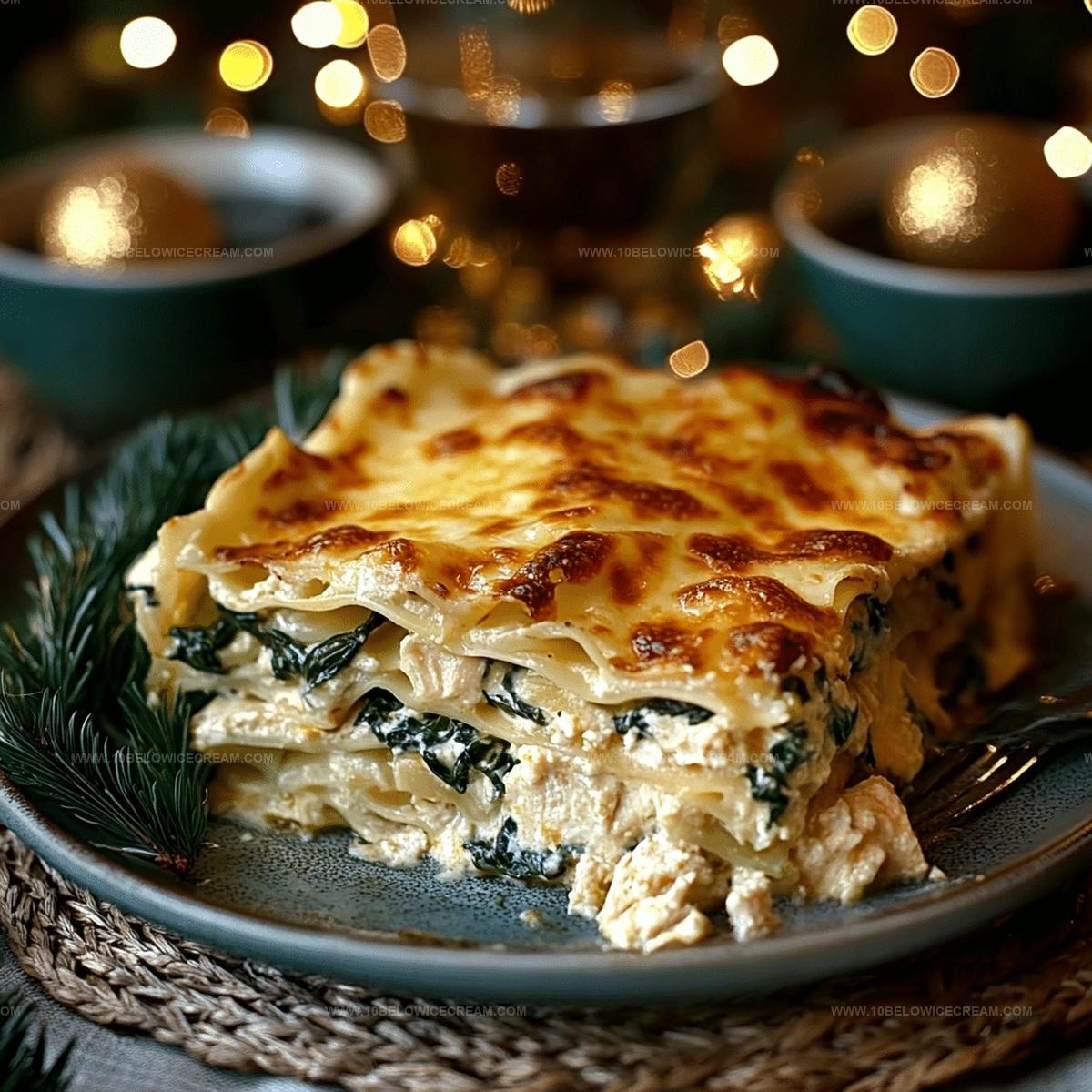 Cheesy Chicken, Spinach, And Artichoke Lasagna Recipe