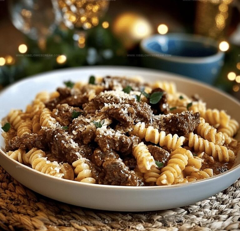 Beef And Rotini In Garlic Parmesan Sauce Recipe