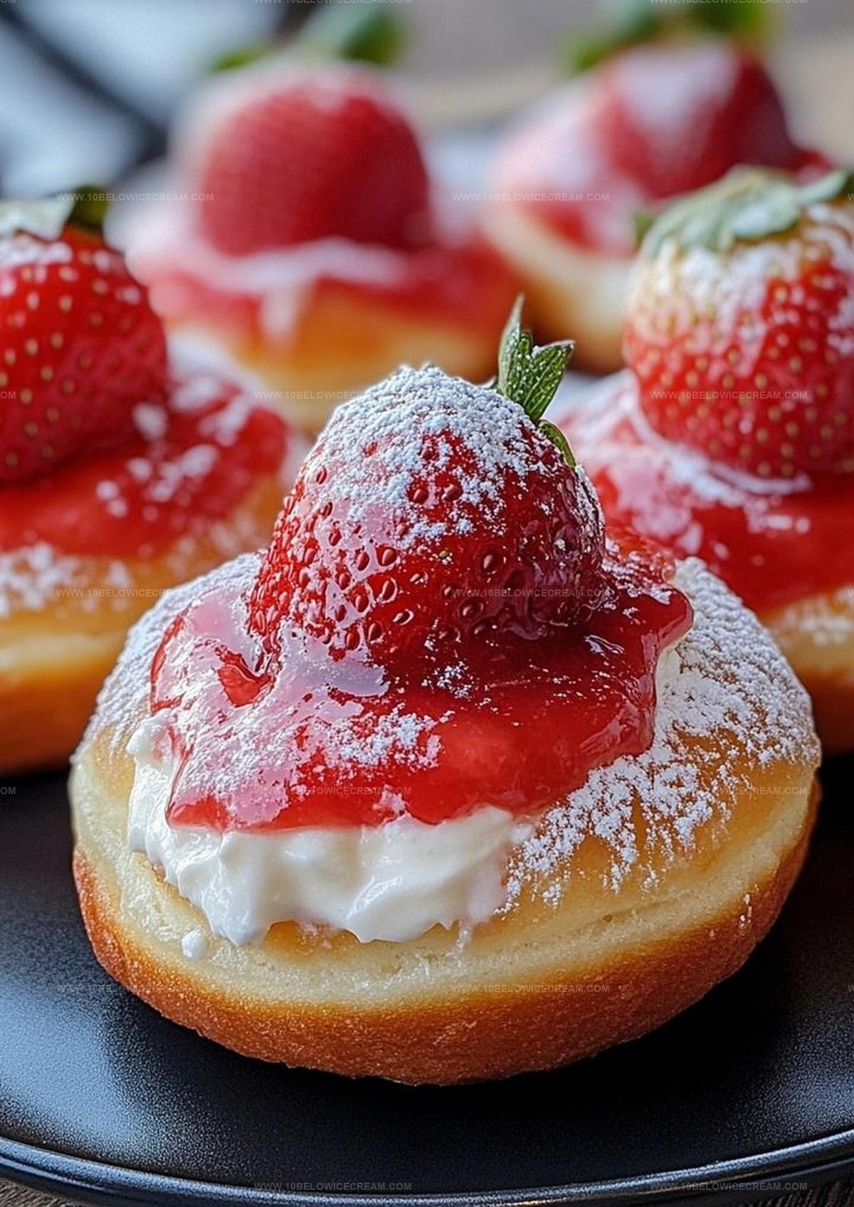 Strawberry Cheesecake Stuffed Donuts Recipe