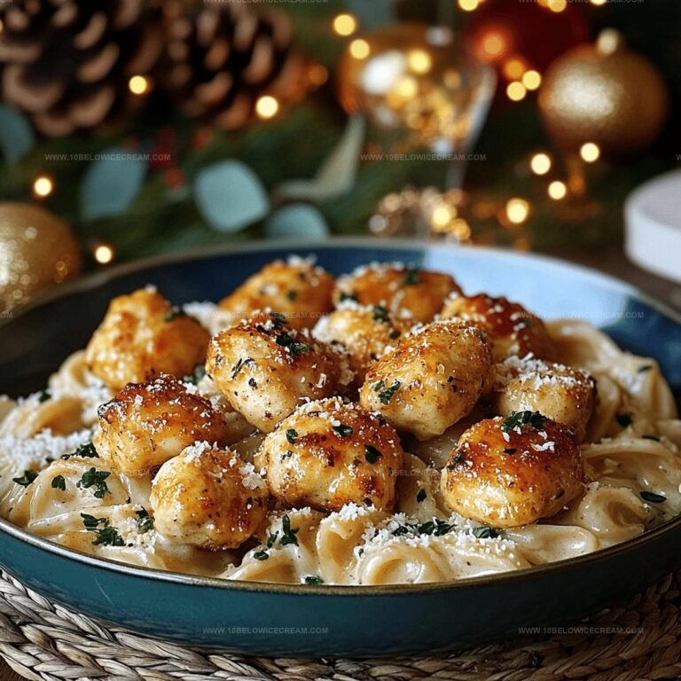 Garlic Butter Chicken Bites With Creamy Parmesan Pasta Recipe