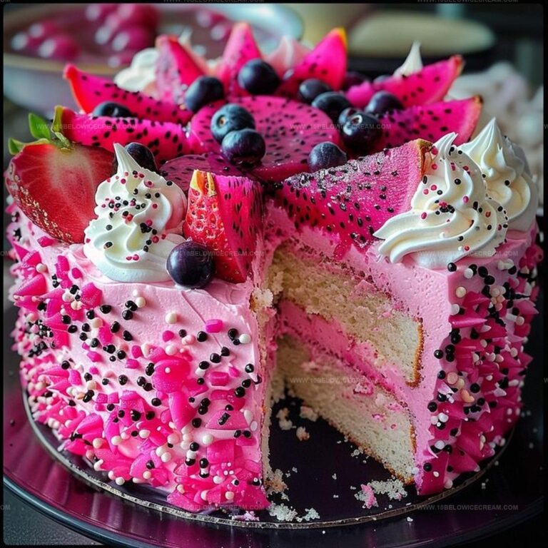 Luscious Pink Dragon Fruit Layer Cake Recipe