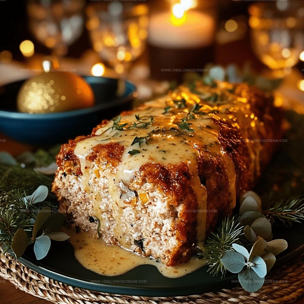 Chicken Cordon Bleu-Inspired Meatloaf With Dijon Gravy Recipe