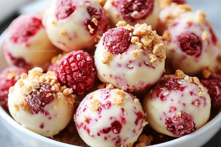 White Chocolate Raspberry Cheesecake Balls Recipe