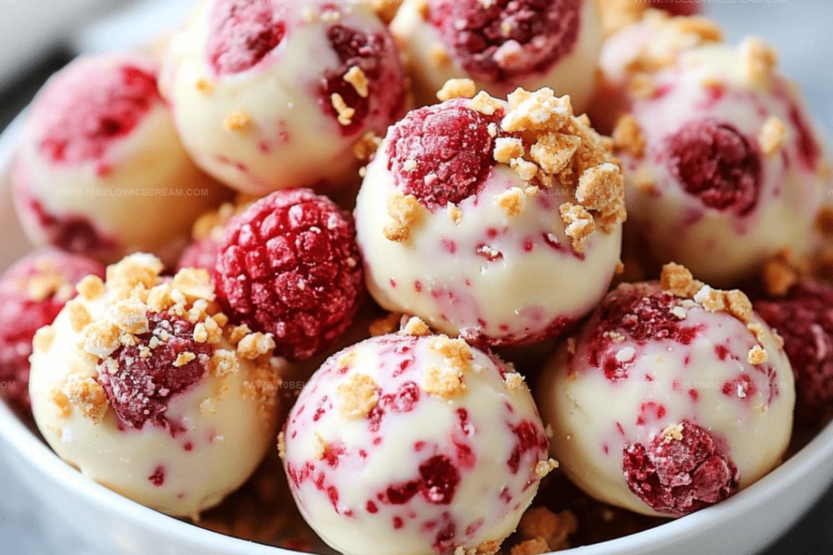 White Chocolate Raspberry Cheesecake Balls Recipe