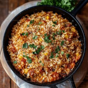 Skillet Cowboy Rice Casserole Recipe