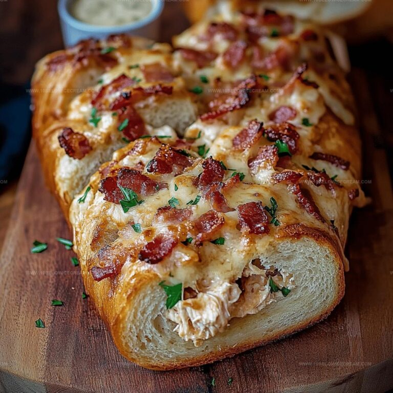 Delicious Chicken Bacon Ranch Stuffed Bread Recipe