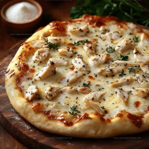 Roasted Garlic White Chicken Pizza Recipe