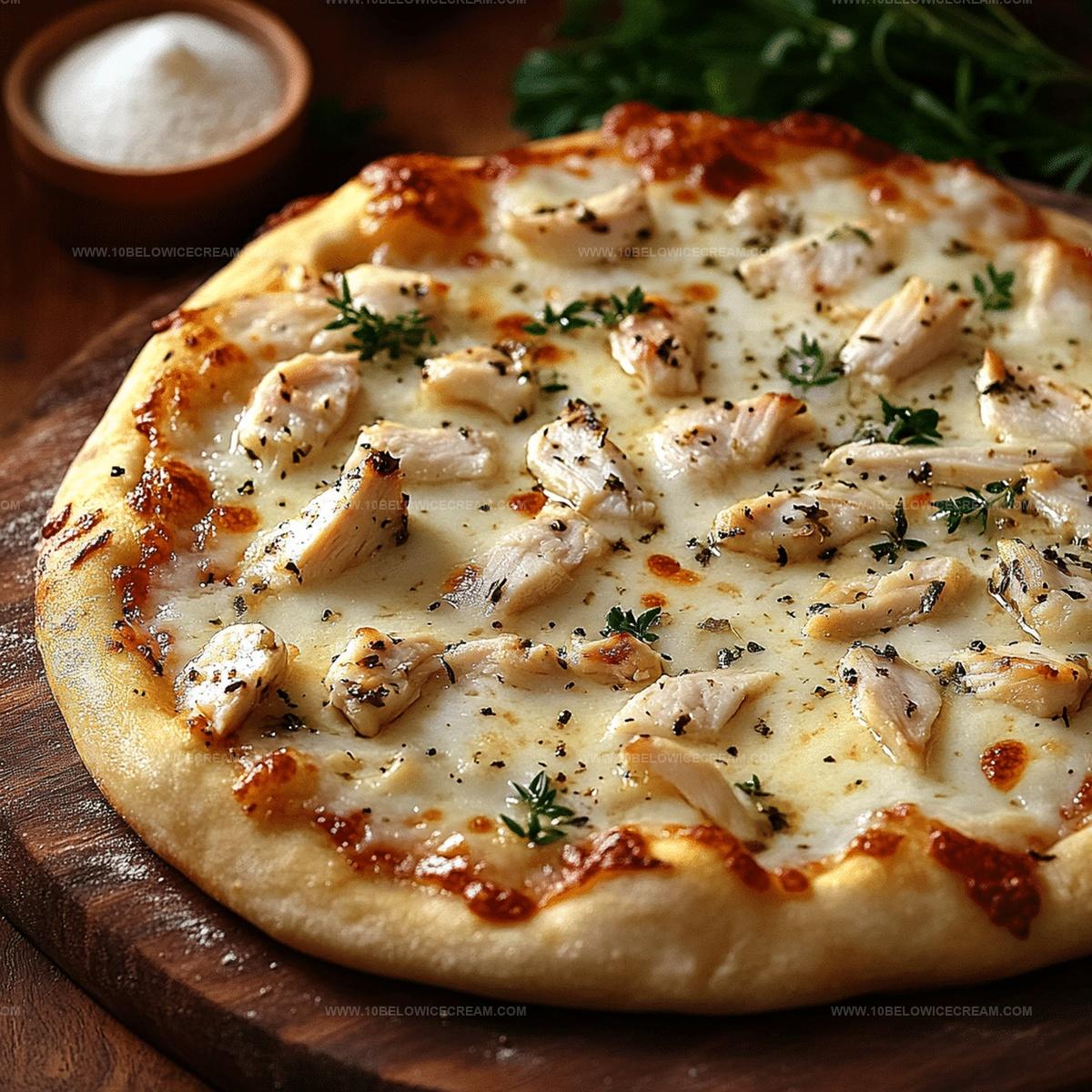 Roasted Garlic White Chicken Pizza Recipe