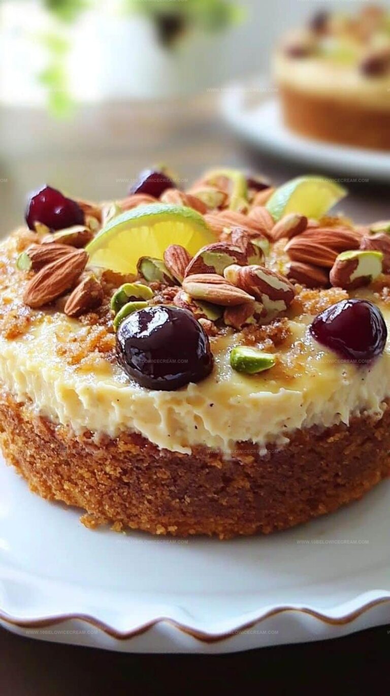 Luscious Lemon-Lime Cherry Pistachio Cheesecake Recipe