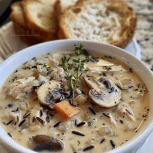 Creamy Mushroom Chicken And Wild Rice Soup Recipe