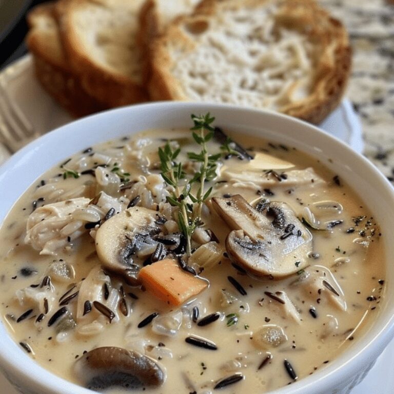 Creamy Mushroom Chicken And Wild Rice Soup Recipe