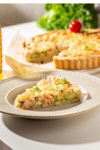 Salmon And Broccoli Quiche Recipe
