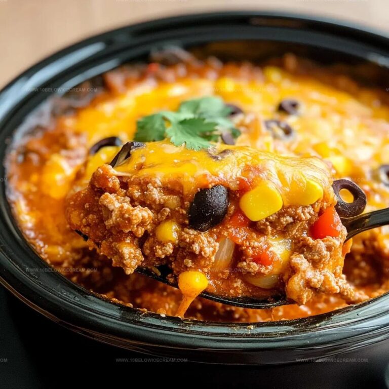 Crockpot Ground Beef Enchilada Casserole Recipe