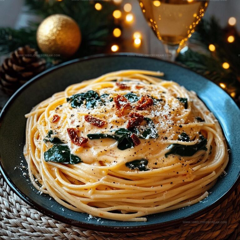 Spaghetti & Spinach With Sun-Dried Tomato Cream Sauce Recipe