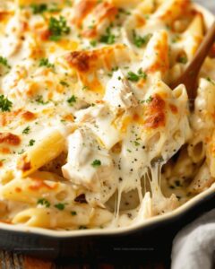 Creamy Chicken Alfredo Pasta Bake Recipe