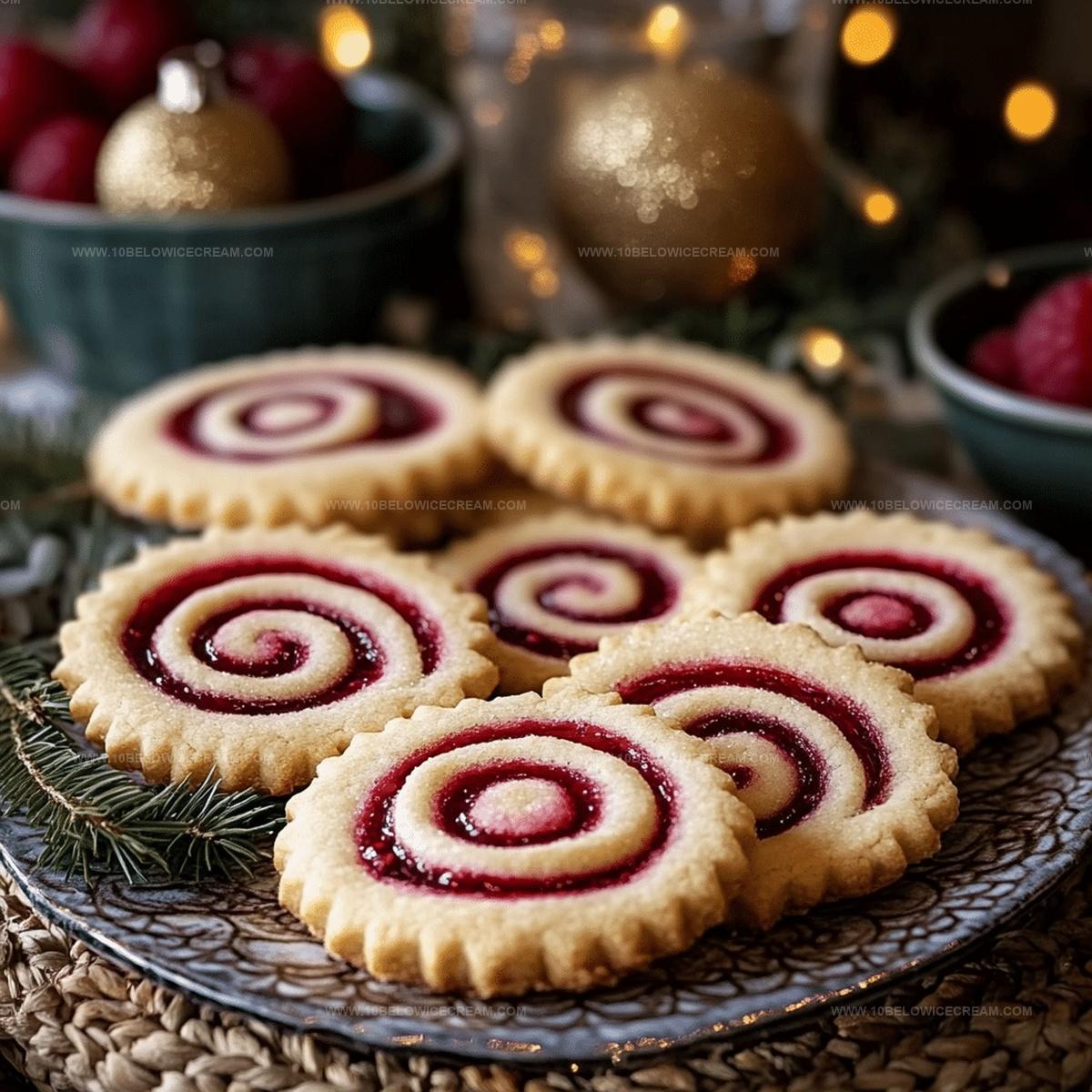Raspberry Swirl Shortbread Cookies Recipe