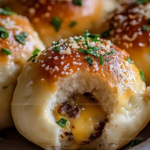 Garlic Parmesan Cheeseburger Bombs Recipe