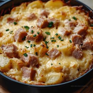 Cheesy Ham And Potato Casserole Recipe
