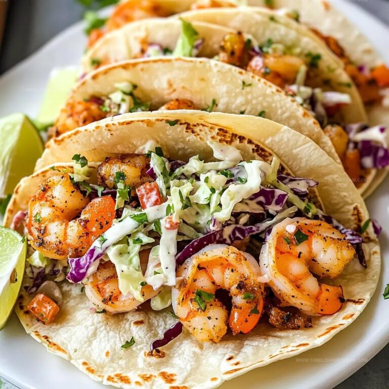 Shrimp Tacos with Cabbage Slaw Recipe
