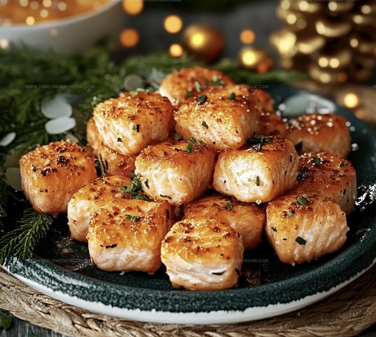Crispy Salmon Bites Cooked In An Air Fryer Recipe