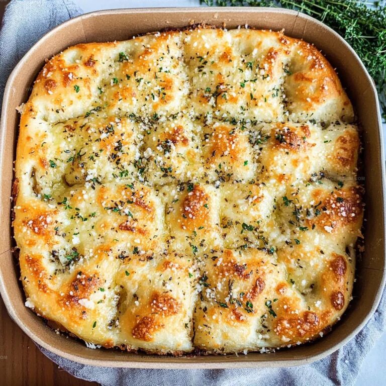 Garlic Parmesan Focaccia Bread Recipe