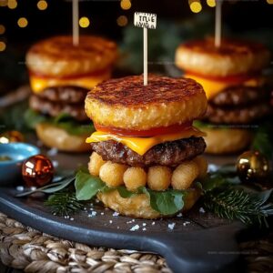 Mini Tater Tot Cheeseburgers Recipe