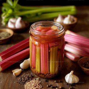Homemade Rhubarb Pickles Recipe