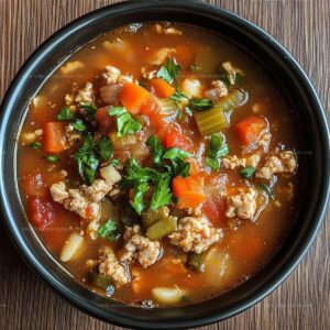 Italian Turkey Burger Soup Recipe