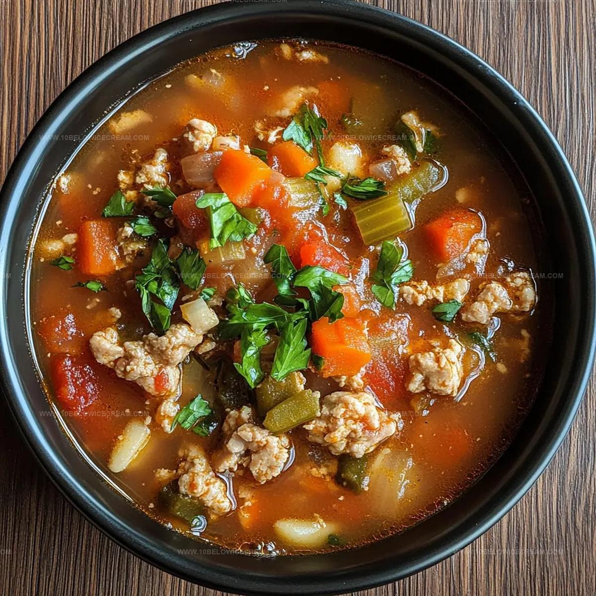 Italian Turkey Burger Soup Recipe