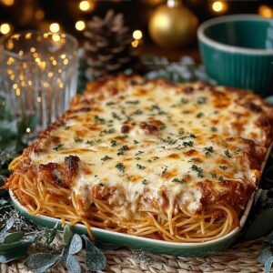 Baked Cream Cheese Spaghetti Casserole Recipe