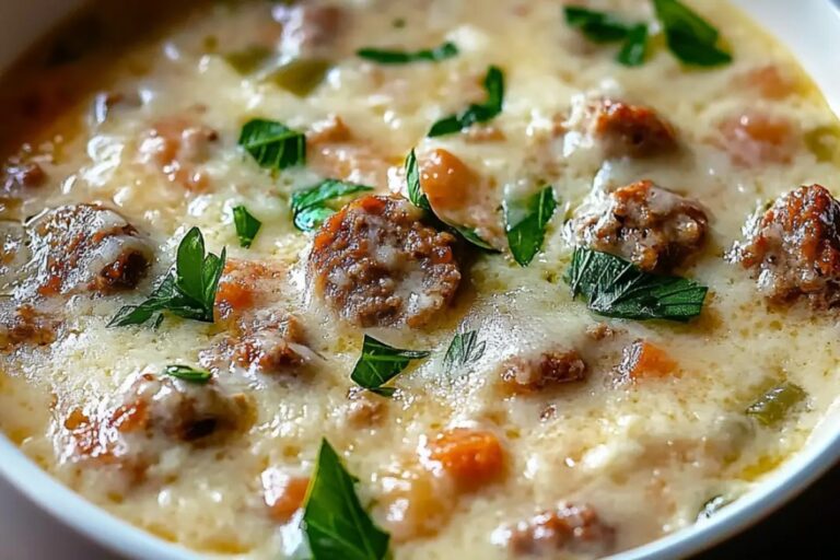 Creamy Parmesan Italian Sausage Soup Recipe